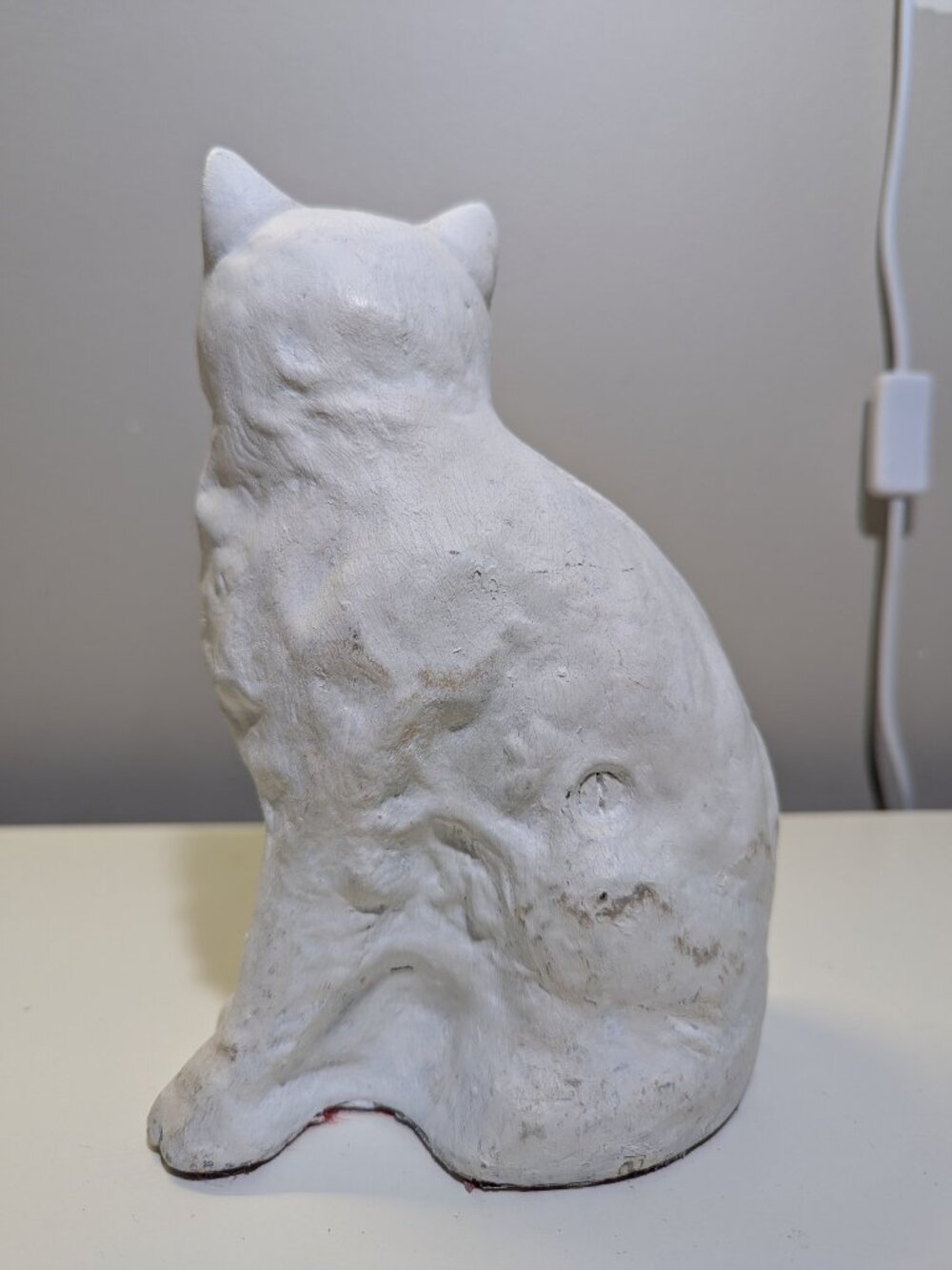 Vintage Antique Original Creations Co. Model #402 Sitting White Cat Door Stop - Picture 3 of 6